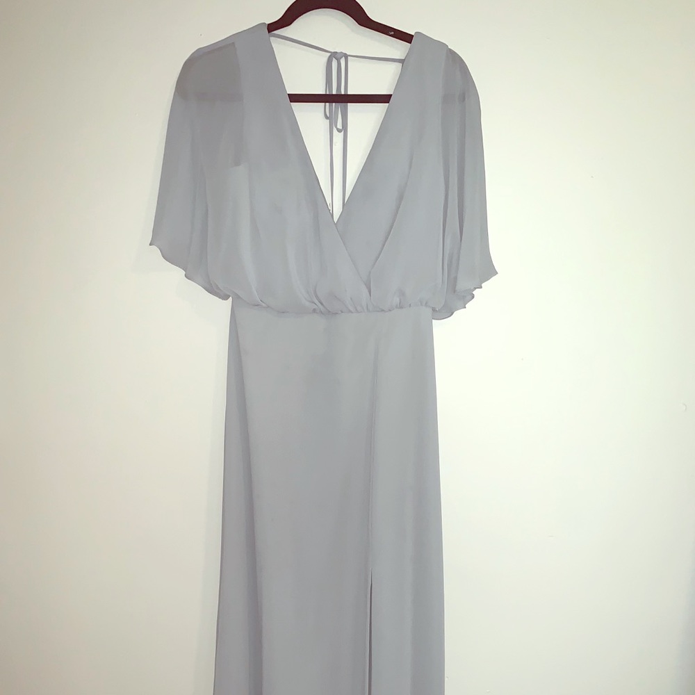 Watters & Watters long blue gown - open back